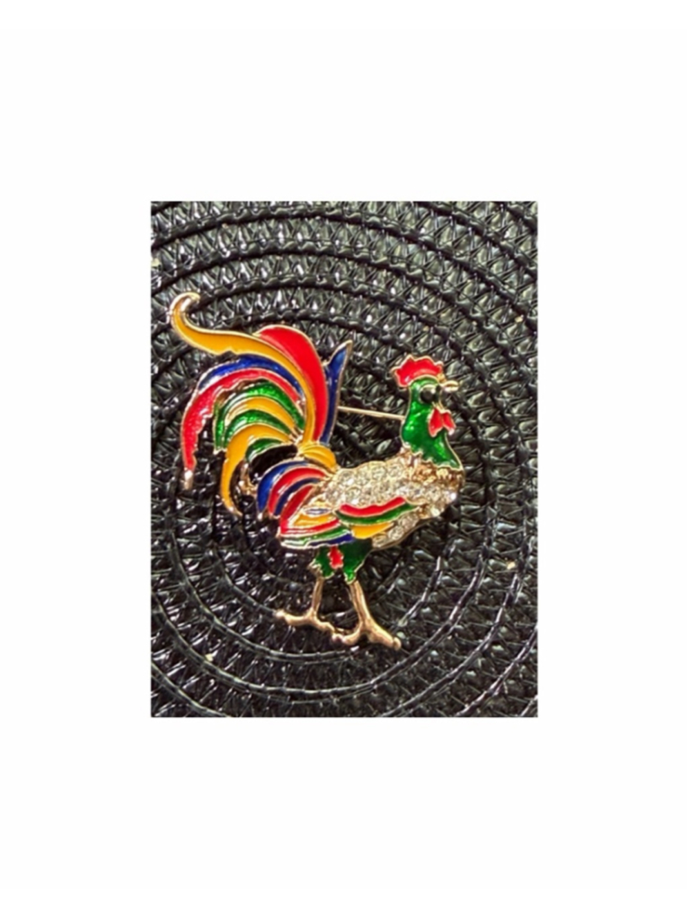 Women's Unbranded Rooster Brooch One Size Gold Multicolor
